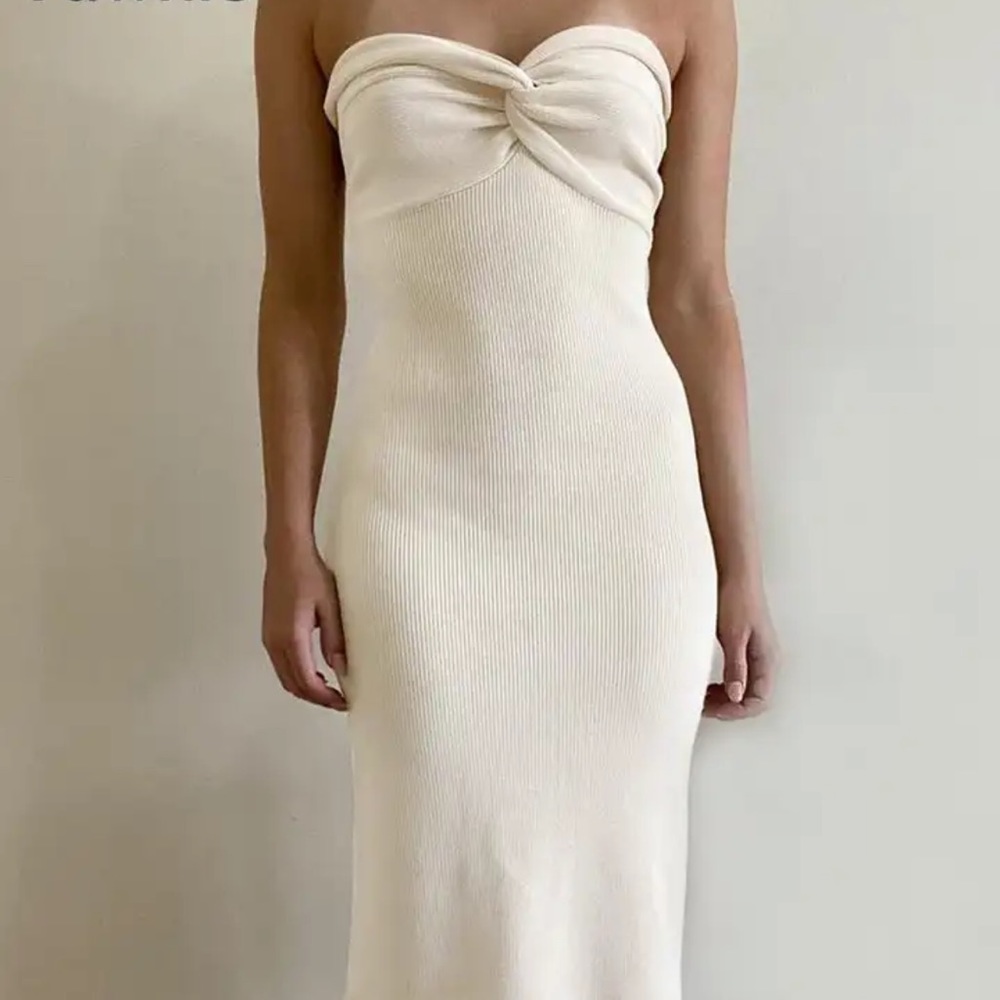 White Strapless Dress